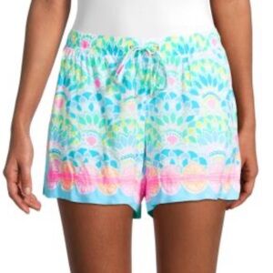 Lilly Pulitzer Katia nwt  Multicolor Floral cotton elastic waist Shorts xxs